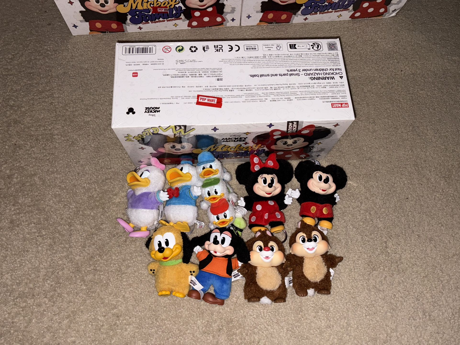 100% authentic Pop Mart Disney Mickey Family Cute Together Plush Keychains