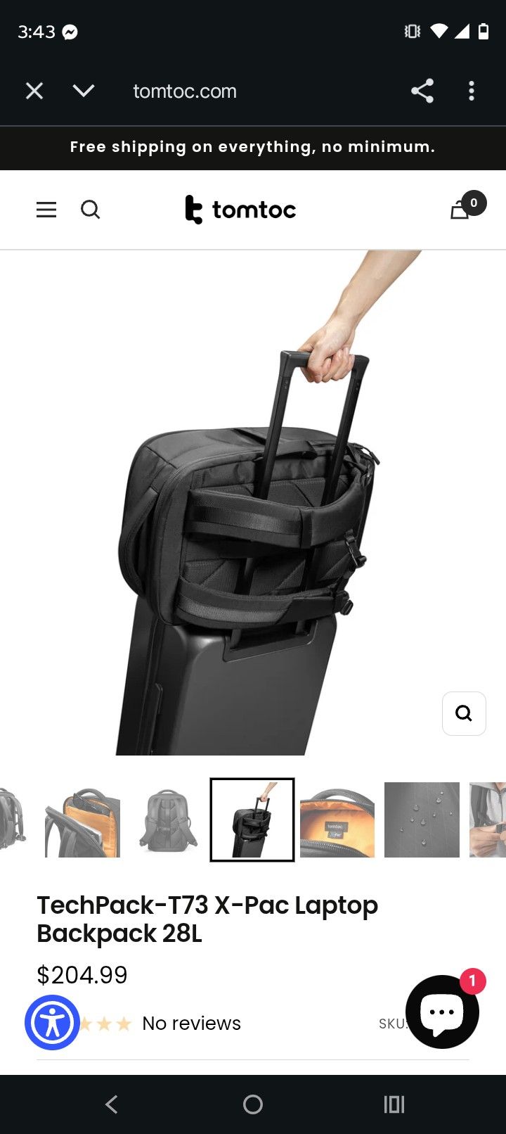 Backpack Tomtoc Waterproof 