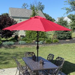 NEW Patio Umbrella Extra Large Market Umbrella 11 Foot Tilt Adjustable