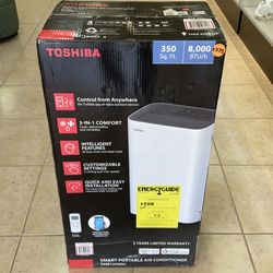 TOSHIBA PX0812CWRU SMART PORTABLE AIR CONDITIONER.