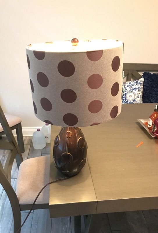 Working decorator lamp brown