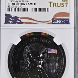 DONALD TRUMP 2024 CAMEROON- PROOF SILVER OBSIDIAN NGC PF70 HR Ultra Cameo///— Send Me Your Offer/// 5 Available///