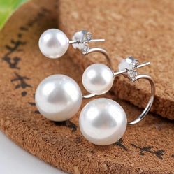 925 sterling silver Freshwater pearl earrings