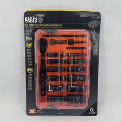 New Klein Tools Flip-24 Deep-Well Heavy-Duty Impact Socket Set 65626