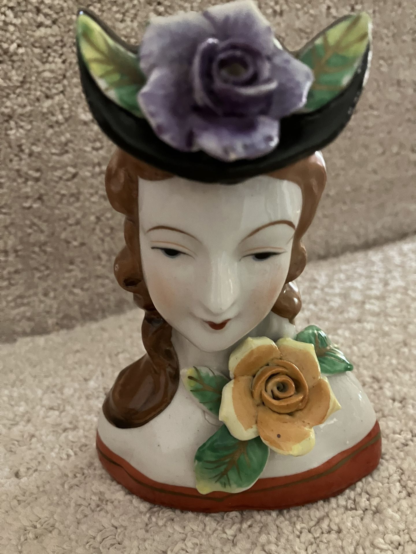 5inch Victorian Style Porcelain Lady Head Bust