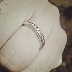 Diamond White Gold Wedding Rings Band for Men For Sale