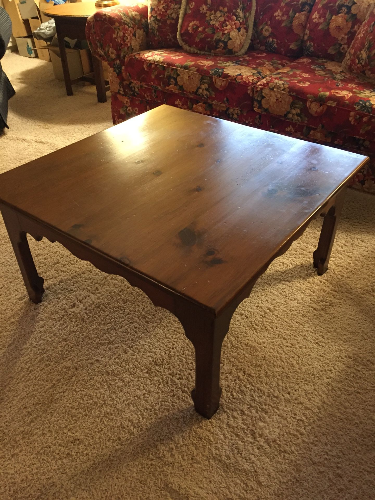 Coffee table and 2 side tables