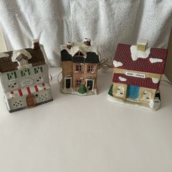 Vintage Christmas Village Buildings