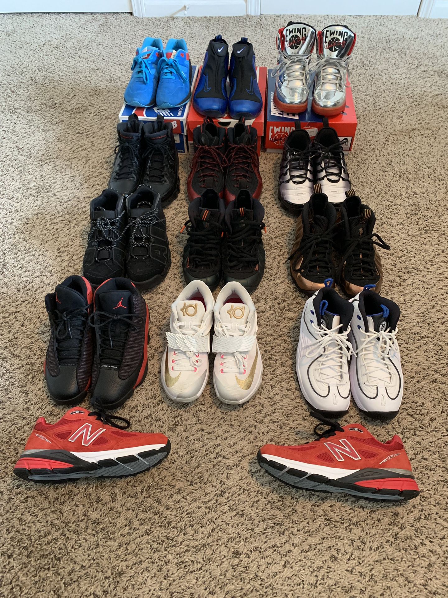 Jordans, Nikes, and New Balances sizes 7.5-8.5
