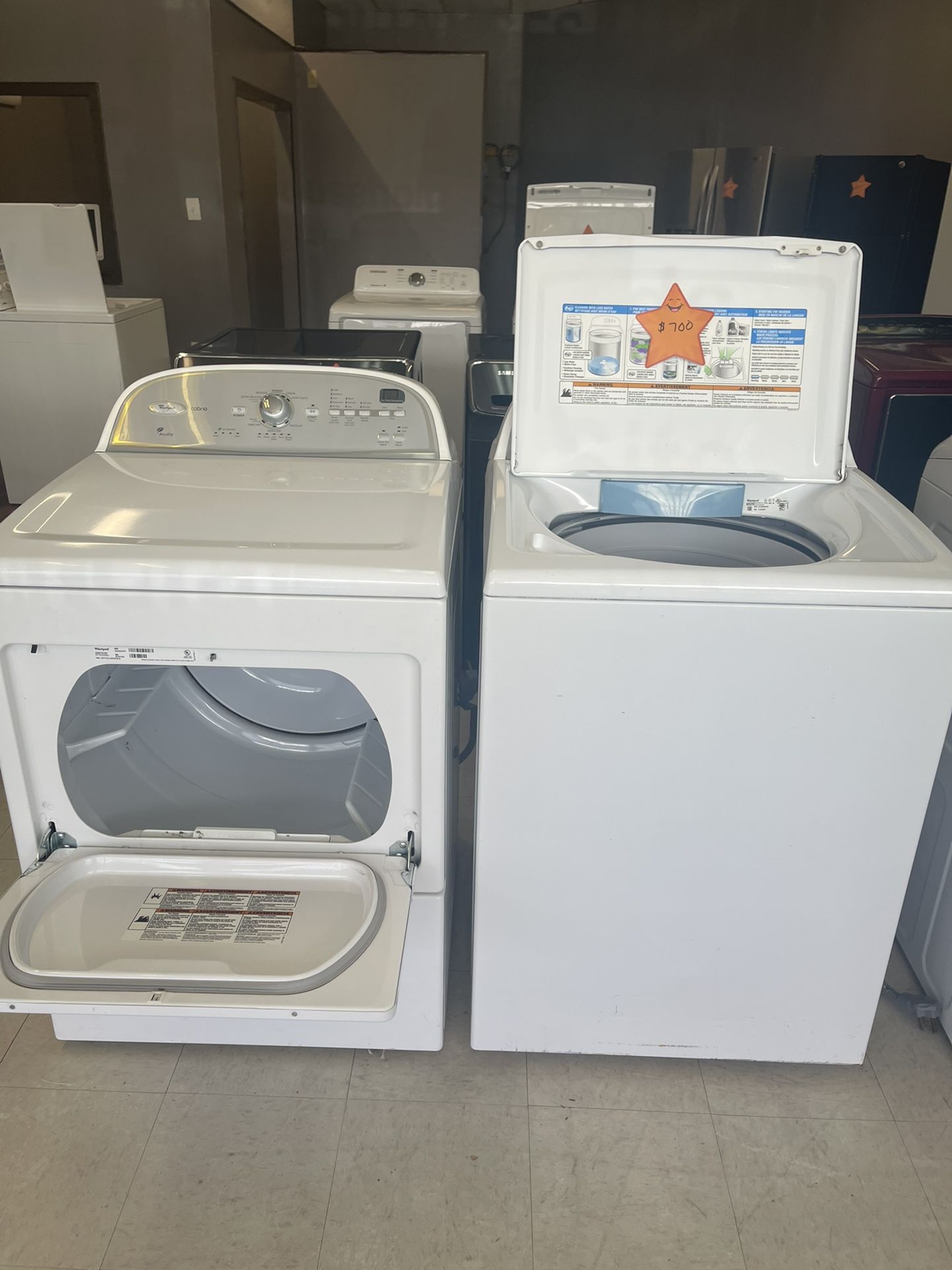 Whirlpool Cabrio Accu Dry Energy Star H2Low Extra Heavy Set
