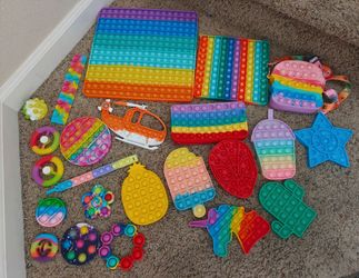 Large Lot of Pop It Fidget Sensory Toys
