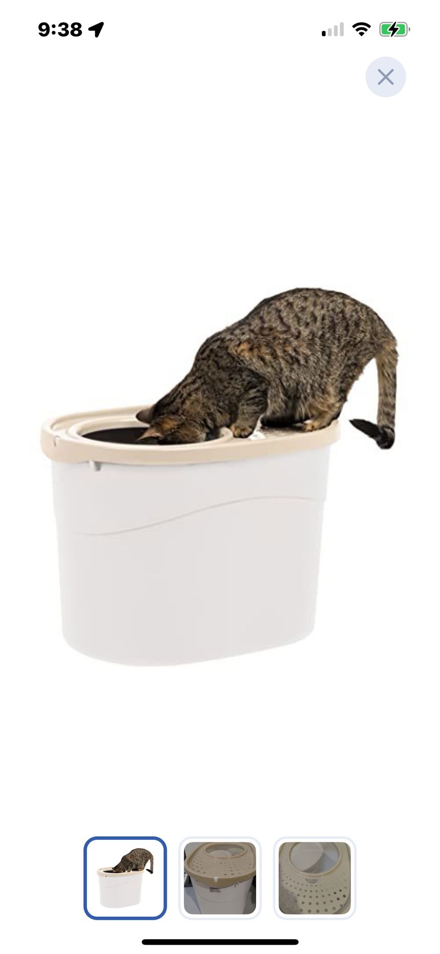 “New”Cat/kitty Litter Box W Scoop(retail$35)