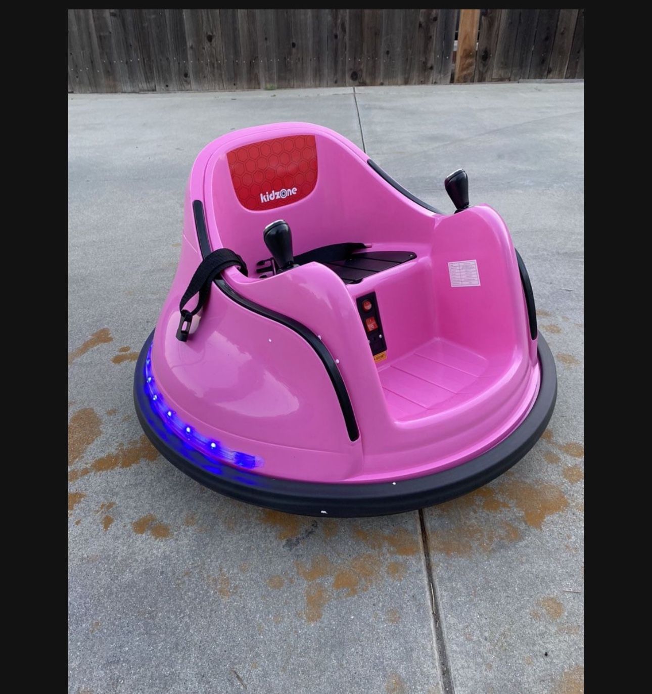 Kidzone 6V Kids Toy Electric Ride On Bumper Car Vehicle Remote Control 360 Spin ASTM-certified, Pink