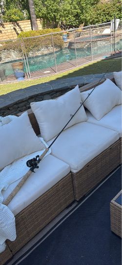Vintage Shimano Bantam Mag Plus 250SG baitcasting reel is paired with a California 8'0"Rods fishing rod.