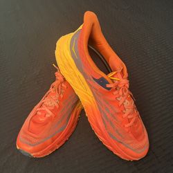 HOKA M-Speedgoat 5 Men’s Running Shoes Size 13D Fiesta Radiant Yellow Shoe Mens 
