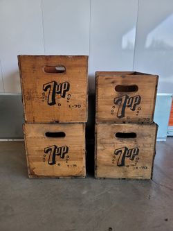 7 Up Seven Up Wood Crate Vintage  Wooden Crate