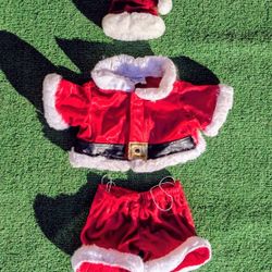 Build A Bear Santa Claus Toy Clothes Christmas Outfit 2-Pcs Pants/Coat/Hat EUC