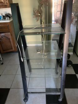 4 Glass Shelves stereo stand $35