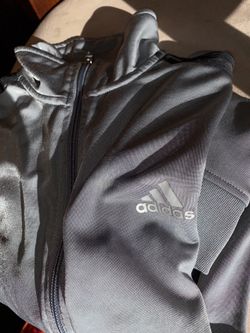 Mens silver adidas jacket (M)