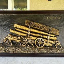 Carved wood art