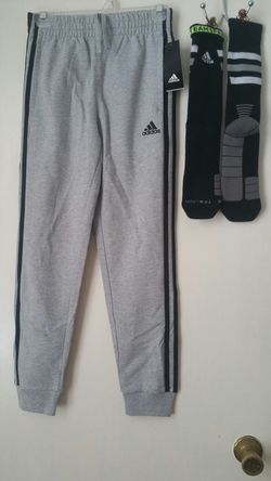 Big Boy's Adidas youth Pants and Soccer Socks , Both Size is M