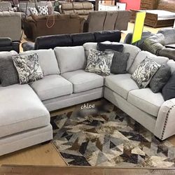 
÷ASK DISCOUNT COUPON😎 sofa Couch Loveseat Living room set sleeper recliner daybed futon 《
Dlara Chalk Raf Or Laf Sectional 