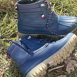 Tommy Hilfiger Mysty Blue Lace Up Duck Winter Rain Boots size  Size 6