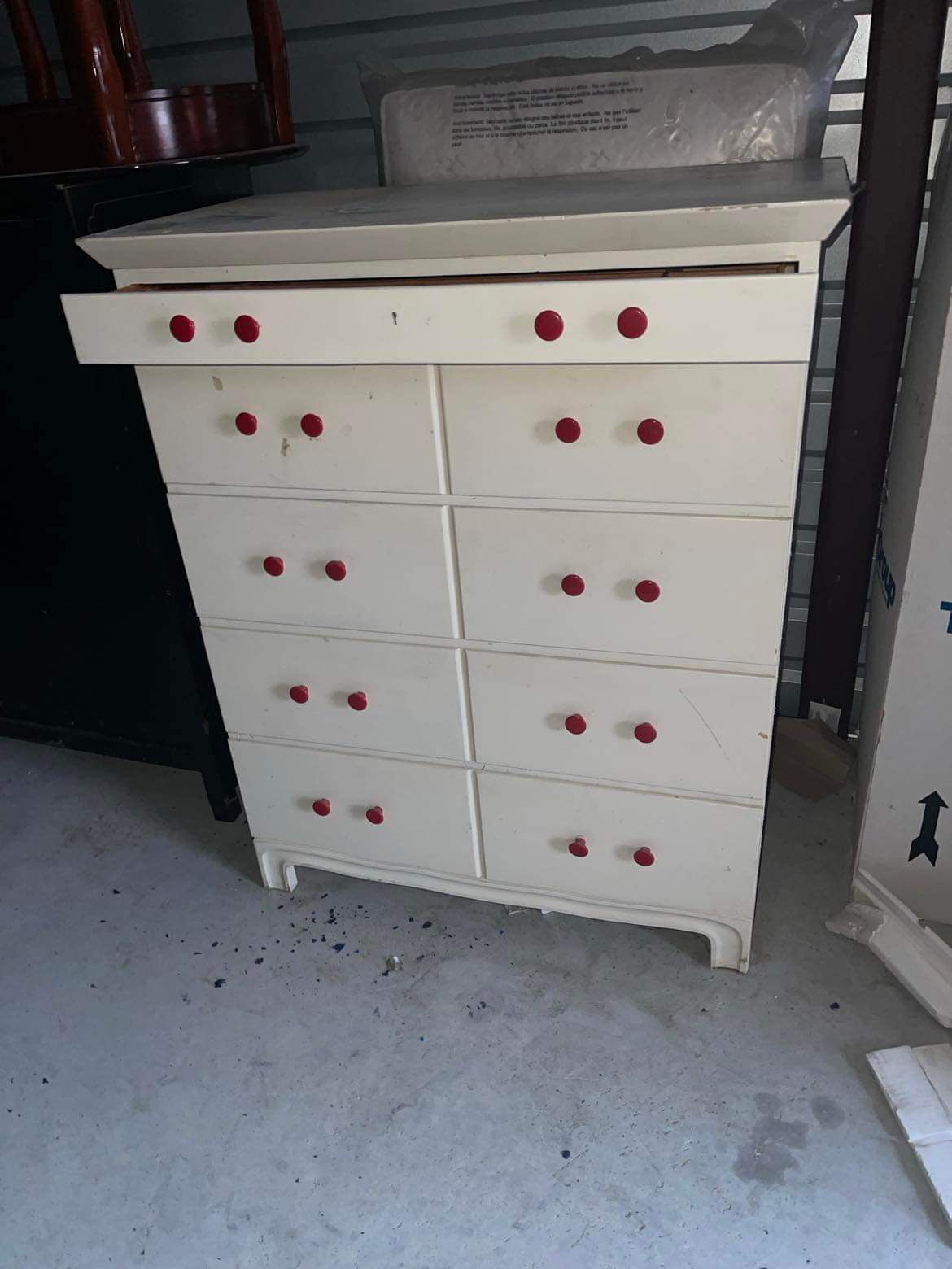 Tomlinson Vintage Antique White Dresser 