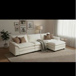 120” Cloud Couch Chenille Sectional