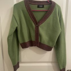 Cider  Contrasting Trim Cardigan