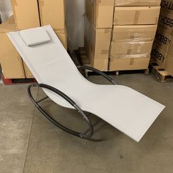 $45 (New) Zero gravity rocking chair outdoor patio lounge chair recline rocker w/ detachable pillow 