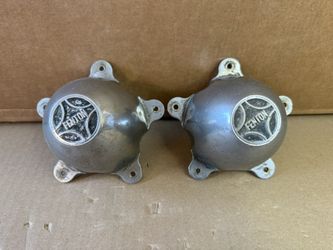 Fenton Wheel Center Caps Covers Vintage Metal Wheel Caps PAIR