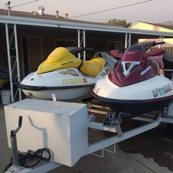 SEADOO PACKAGE 2005/2003 GTI-GTXDI BOTH RUNNING AWESOME BOTH LOW HOURS WITH TITLES AND NEW BATTERIES AND SERVICED