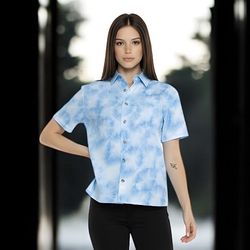 Wild Rye Women’s Lucy Party Tie-dye Short Sleeve Shirt Sz 8 / M