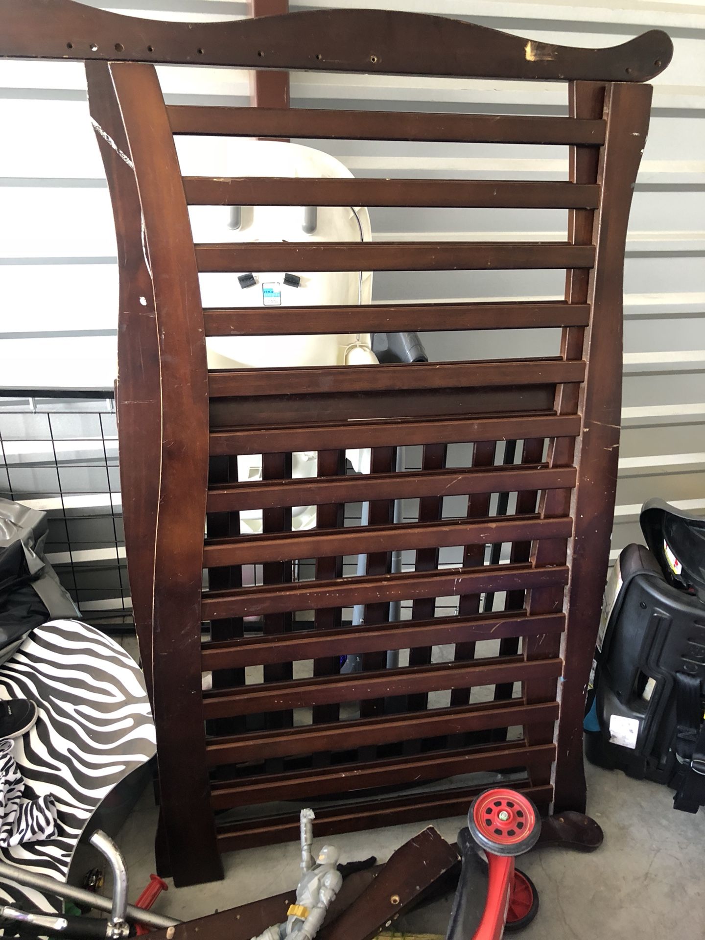 Baby crib with mattress and high chair