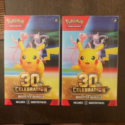 2 Pokémon Celebration Booster Bundle 6 Packs Eeach