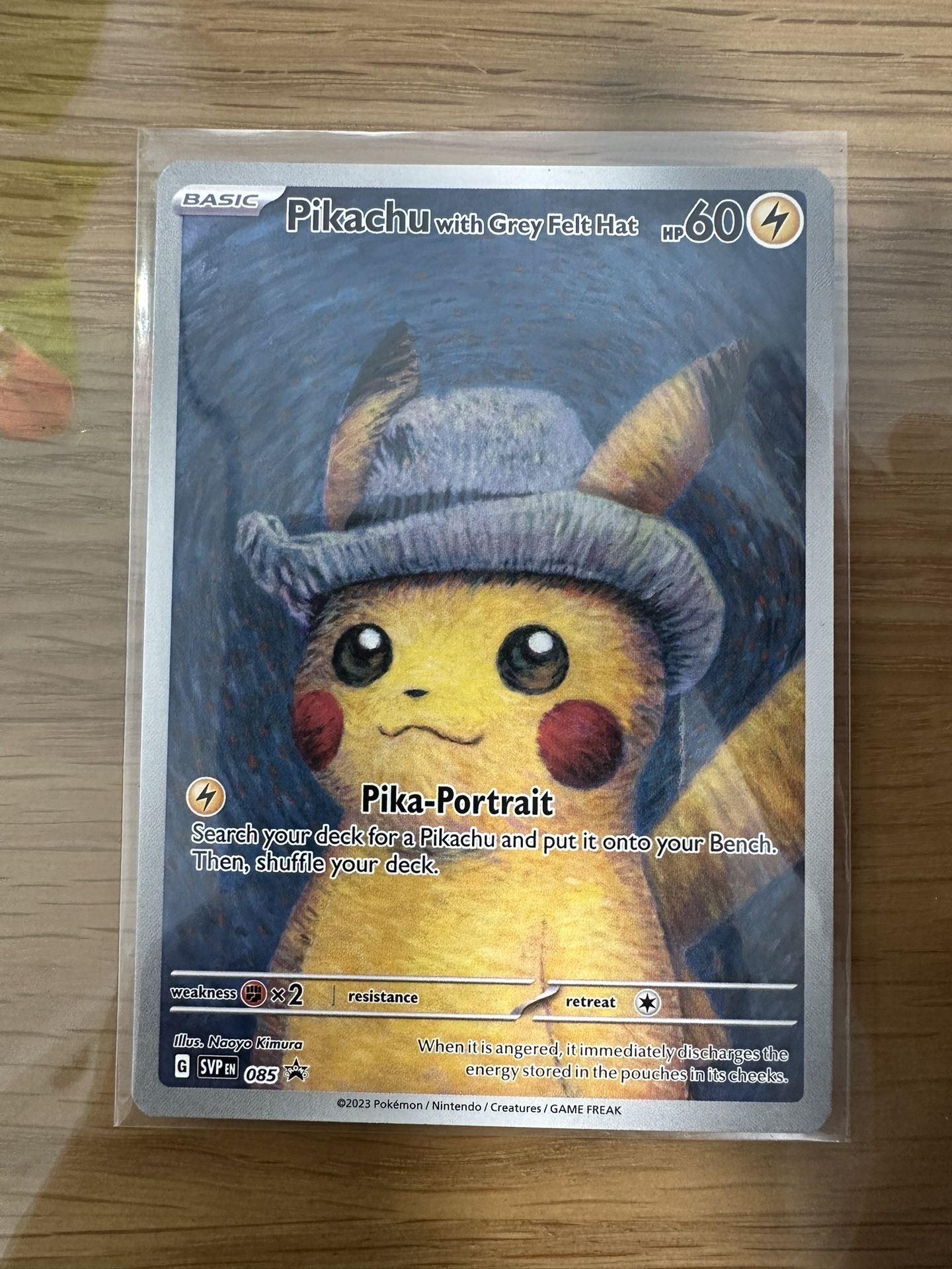 Pokémon × Van Gogh Museum: Pikachu with Grey Felt Hat Promo Card
