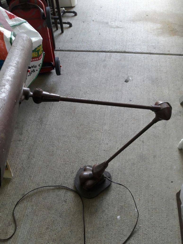 Vintage very old desk light works