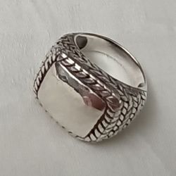 925 Silver Unisex Bold Ring 