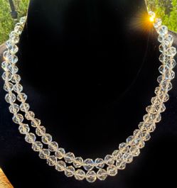 Vintage Swarovski Crystal Necklace • Double Strand