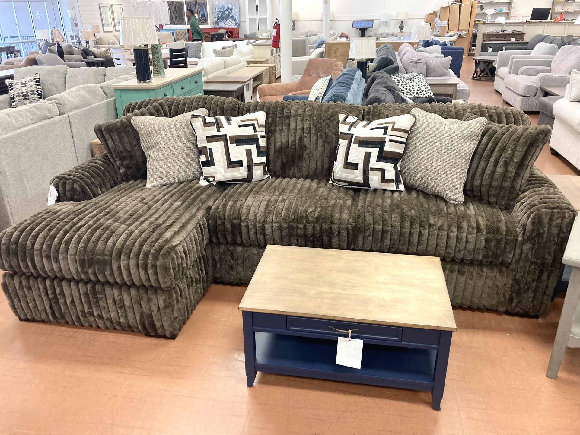 New Corduroy Sectional — SPECIAL