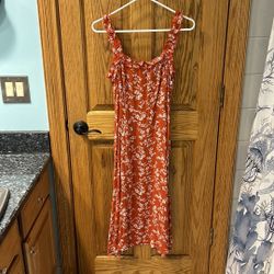 Lulu’s Orange Floral Dress