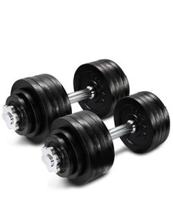 Yes4All DWP2Z Adjustable Dumbbell Weight Set, 110 Lb Total