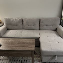 Gunnar 85” Wide Reversible Sleeper Sofa and Chaise