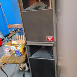 Pair Of Cerwin Vega V-15 3-Way Speakers,