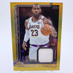 2025 Topps LeBron James GOLD Game-Used Jersey Relic Patch /50