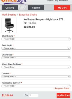 Keilhauer Respons High Dark Brown 878 Executive Office Desk Leather Chair