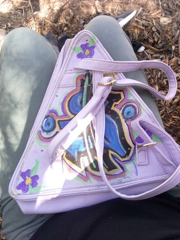 Triangle Shape Back Pack Decorated 