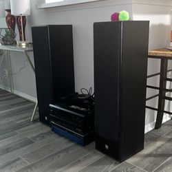 High quality audio equipment composed of two blu rays and an onkio amplifier