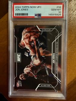 PSA 10 Topps Now UFC Jon Jones card
